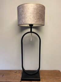 Cilinder kap 25 cm creme/goud velvet 2060