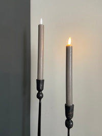 Led kaars grijs L set 2