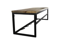 Kapstok - 80x25x25 - Naturel/zwart - Mangohout/metaal