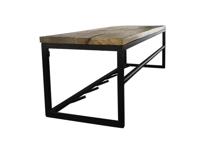 Kapstok - 80x25x25 - Naturel/zwart - Mangohout/metaal