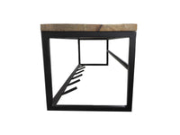 Kapstok - 80x25x25 - Naturel/zwart - Mangohout/metaal