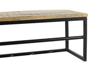 Kapstok - 80x25x25 - Naturel/zwart - Mangohout/metaal