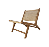 Loungestoel - teak/rotan