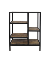 Open vakkenkast Levels - 60x81 cm - mangohout/ijzer