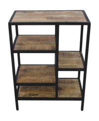 Open vakkenkast Levels - 60x81 cm - mangohout/ijzer