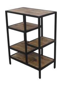 Open vakkenkast Levels - 60x81 cm - mangohout/ijzer