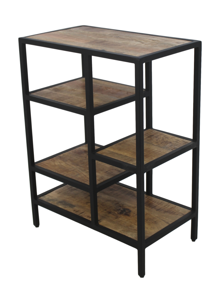 Open vakkenkast Levels - 60x81 cm - mangohout/ijzer