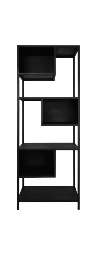 Open vakkenkast Manhattan - 65x35x175 - Zwart - Ijzer