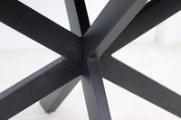 Ovale eettafel Melbourne - 180x100x76-  Zwart - Mangohout/ijzer