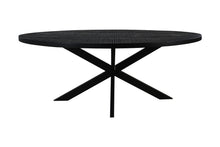 Afbeelding in Gallery-weergave laden, Ovale eettafel Melbourne - 200x100x76 -  zwart - mangohout/ijzer
