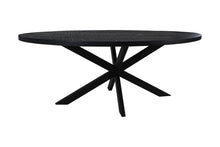 Afbeelding in Gallery-weergave laden, Ovale eettafel Melbourne - 200x100x76 -  zwart - mangohout/ijzer
