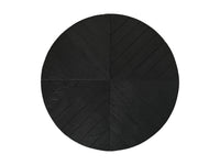Ronde bijzettafels Verona - 60x60x50/50x50x40 - Zwart- Mangohout/ijzer/MDF