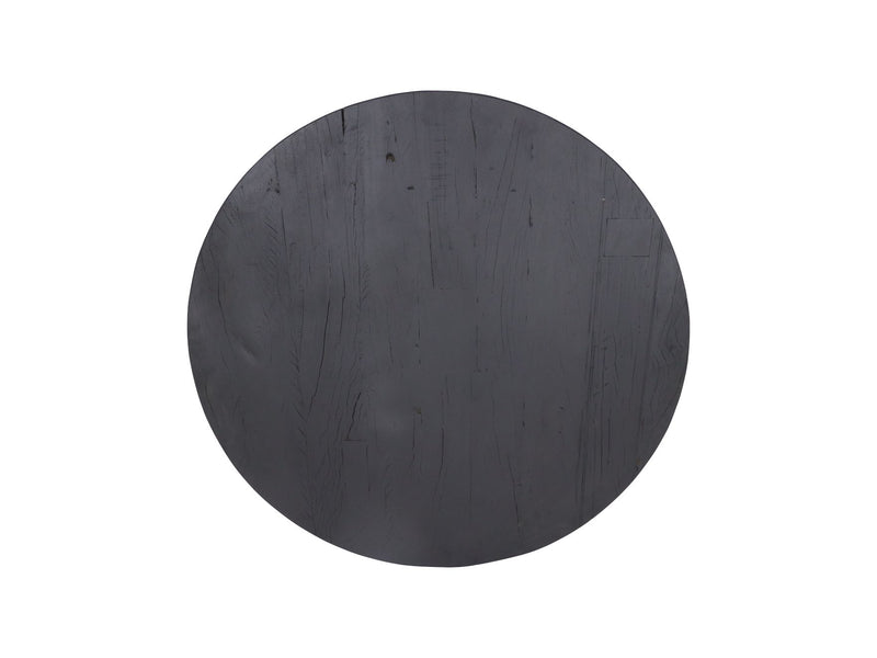 Ronde eettafel - ø130x77 cm - Zwart - Gerecycled mangohout/metaal