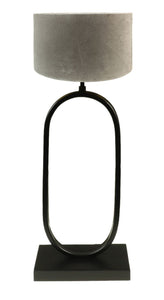 Ronde lampenkap - 25x25x18 - Lichtgrijs - Velvet