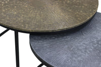 Salontafel Fletcher Rond - Aluminium/ijzer - ø70/ø55 - Set van 2