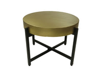 Salontafel - ø50x40- Goud/zwart - Metaal