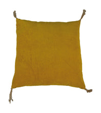 Afbeelding in Gallery-weergave laden, Throw pillow - 45x45 - Mustard yellow - Velvet/cotton
