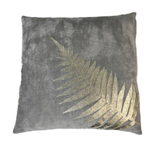 Afbeelding in Gallery-weergave laden, Decorative pillow with print - 45x45 - Light grey/gold - Velvet

