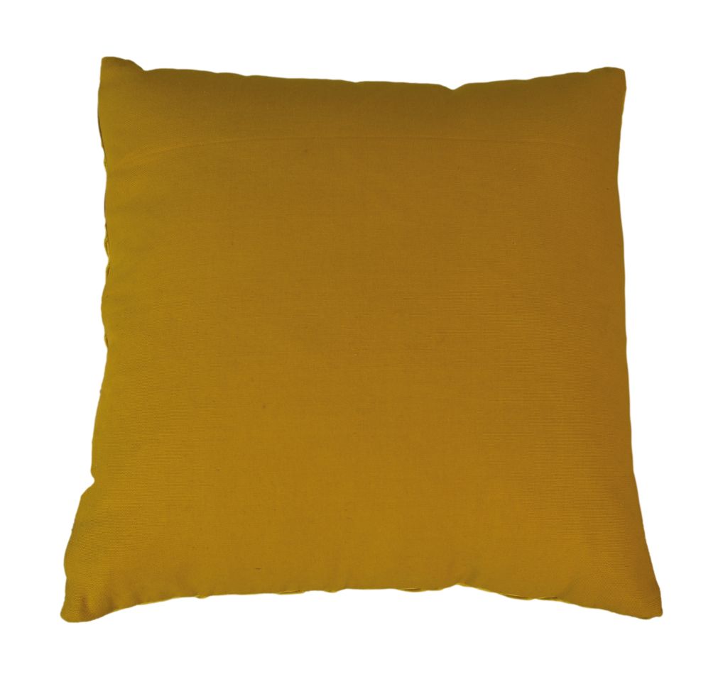 Decorative pillow with print - 45x45 - Mustard yellow/gold - Velvet