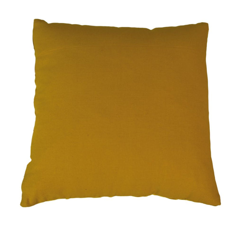 Decorative pillow with print - 45x45 - Mustard yellow/gold - Velvet