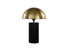 Afbeelding in Gallery-weergave laden, Tafellamp met kap - 30x30x45 - Zwart/goud - Metaal
