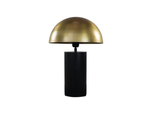 Tafellamp met kap - 30x30x45 - Zwart/goud - Metaal