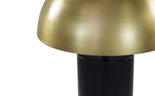 Afbeelding in Gallery-weergave laden, Tafellamp met kap - 30x30x45 - Zwart/goud - Metaal
