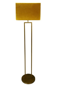 Vierkante lampenkap - 40x40x30 - Mosterdgeel/goud - Velvet