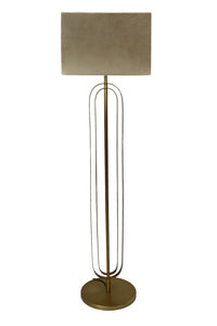 Vierkante lampenkap - 40x40x30 - Warmgrijs - Velvet