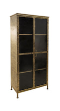 Afbeelding in Gallery-weergave laden, Vitrinekast Fletcher - 80x40x180 - Antique Gold - Metaal/glas
