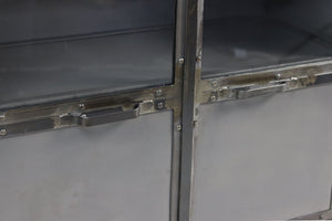 Vitrinekastje Brooklyn - 90x40x90 - Natural Steel - Ijzer/glas