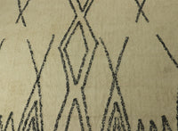 Vloerkleed Dubbel Ruit - 200x300 - Zwart/wit - Katoen