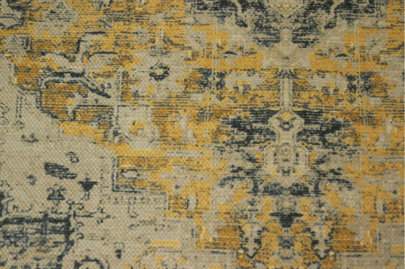 Rug Vintage - 120x180 - Yellow/grey/blue/old pink/ - Polyester