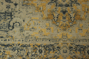 Rug Vintage - 120x180 - Yellow/grey/blue/old pink/ - Polyester