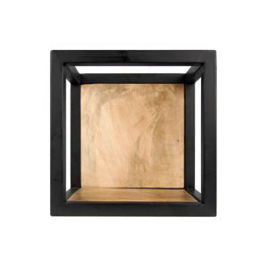 Wandbox Levels - 25x25 cm - mangohout/ijzer