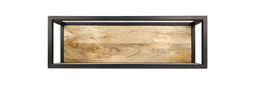 Wandbox Levels - 75x25 cm - mangohout/ijzer