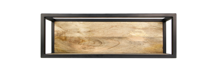 Wandbox Levels - 75x25 cm - mangohout/ijzer