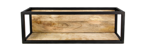 Wandbox Levels - 75x25 cm - mangohout/ijzer