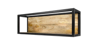 Wandbox Levels - 75x25 cm - mangohout/ijzer