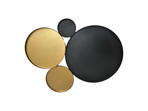 Wall decoration - 61x47x2 - Black/gold - Iron