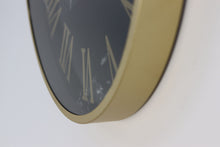 Afbeelding in Gallery-weergave laden, Wall clock Roman Marseille - ø50x6 cm - Black/marble look - Metal/glass
