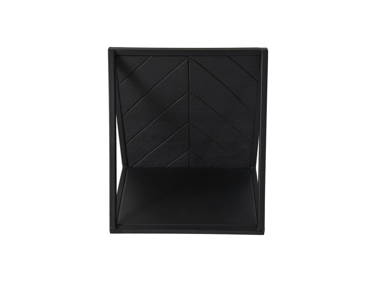 Wall shelf Verona - 30x20x30 - Black - Mango wood/metal