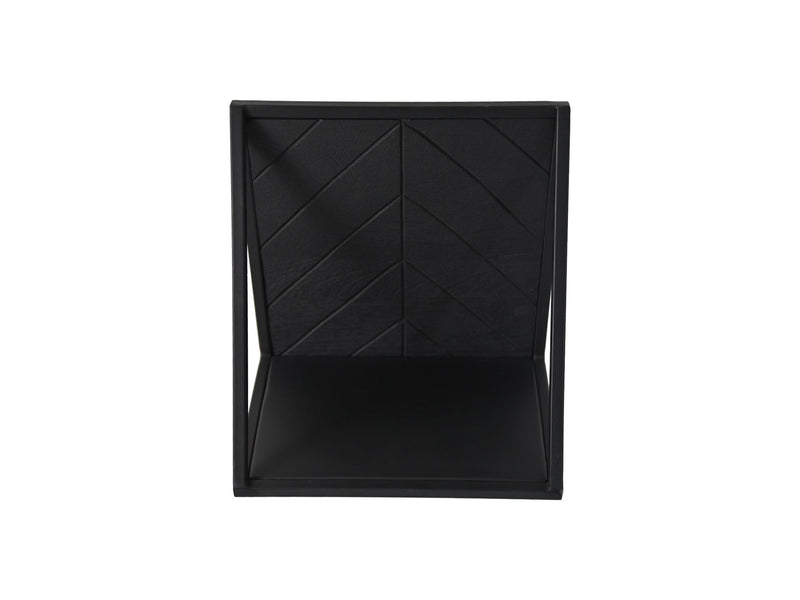 Wall shelf Verona - 30x20x30 - Black - Mango wood/metal
